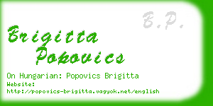 brigitta popovics business card